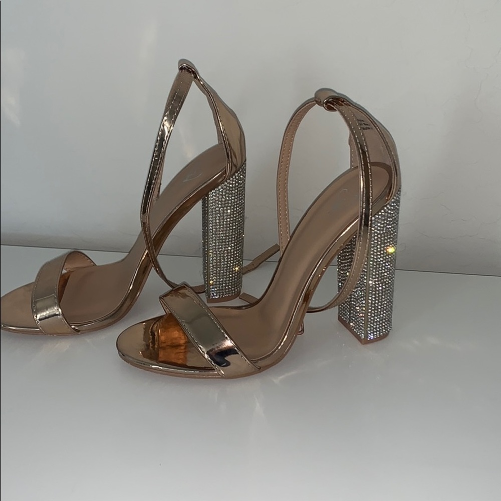 Rose gold heels